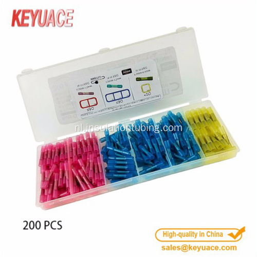 200 stks Geïsoleerde krimpkous Butt Connectors anti-corrosie